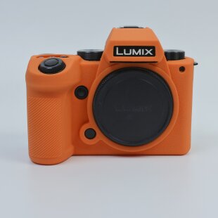 适用于松下lumixs5ii相机，包硅胶套s5m2保护套，真皮底座lx10硅胶套