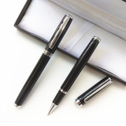 忆涵高档商务金属笔黑色，水笔0.5mm定制办公会议，广告笔印logo