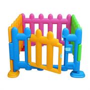 游乐园多角度篱笆塑料栅栏门，跨游戏围栏，儿童栏杆幼儿带门护栏
