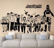 angel beats动漫卡通个性创意墙贴可移除PVC贴纸卧室客厅沙发墙