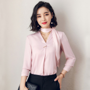 艾尚臣春秋职业装女装长袖ol修身面试衬衫时尚衬衣正装工作服