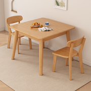 实木餐桌小方桌简约家用饭桌洽谈桌，北欧小户型木桌子正方形八仙桌
