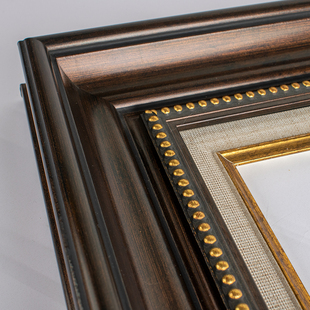 欧式油画框装裱数字油画外框线条免组装空框带内衬3040可定制尺寸