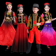 六一儿童少数民族演出服新疆舞服装元旦儿童舞蹈服女维吾儿族