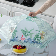 家用饭菜罩子蕾丝菜罩可折叠餐桌，罩饭菜罩夏季防尘防蚊虫防蝇罩伞