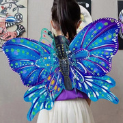 透明发光蝴蝶翅膀pvc立体彩绘儿童，创意手工diy材料包绘画(包绘画)美术翅膀