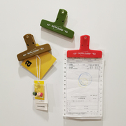 磁吸冰箱贴夹子磁贴ins彩色，复古塑料留言夹照片固定便签夹吸铁石