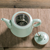 汝窑过滤茶壶陶瓷单壶家用大号，功夫茶具带内置滤网红茶容量泡茶器