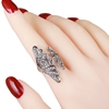 欧美夸张大气水钻食指戒指女日韩国个性复古装饰指环，简约潮人饰品