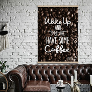 复古怀旧美式咖啡豆，油画布装饰画咖啡店咖啡厅咖啡馆，挂画海报墙画