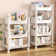书架置物架可移动儿童，玩具收纳架多层落地客厅，简易绘本书柜储物柜