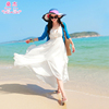 沙滩裙2023海边度假雪纺夏季泰国女装白色波西米亚长裙连衣裙