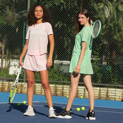网球服女套装2023夏运动速干跑步户外女子透气大女童短袖裙裤