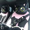 汽车头枕可爱大眼黑猫车载靠枕座椅枕头护颈枕汽车安全带套用品