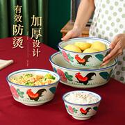 面碗中式复古老式公鸡碗个性家用碗餐厅酒店鸡公碗大号汤碗葵斗碗