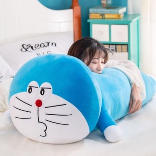 哆啦a梦公仔蓝胖子毛绒玩具睡觉长条抱枕机器叮当猫娃娃玩偶礼物