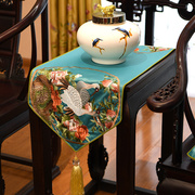 新古典绣花桌旗中国风中式桌布餐桌电视柜盖布茶几布艺床旗