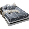 简约条格全棉床笠单件席梦思床垫保护套1.5米1.8m纯棉学生防尘罩