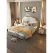 美式轻奢布艺床现代简约1.5米儿童床1.2米小户型软床欧式网红实木