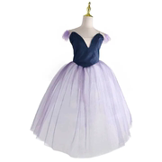芭蕾舞演出服儿童比赛专业舞蹈服深蓝色蓬蓬裙成人长纱裙芭蕾舞裙