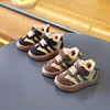 男宝宝雪地靴冬季学步鞋加绒1-2岁女婴幼儿棉鞋6个月加厚