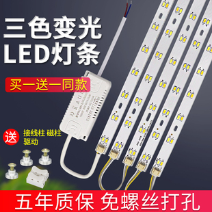 led吸顶灯替换灯芯灯板灯带led灯条长条贴片双色三色变光灯盘光源