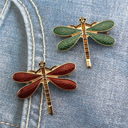 彩色滴油蜻蜓胸针创意气质百搭简约大衣外套披肩背包领针胸花