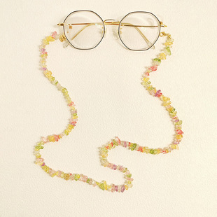 Clove 糖果色水晶眼镜链时尚口罩链条INS博主项链小众墨镜装饰链