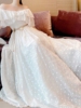 夏日唯美灵动法式礼服，仙女苎麻仙气刺绣连衣裙白色长裙