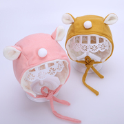 婴儿帽子冬季纯棉加绒男童女童儿童护耳帽6个月-2岁1宝宝冬天帽子