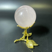 水晶球底座玫瑰花金属，球座置物架球形收纳时尚，创意家居办公桌摆件