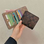 复古超薄钱包女式短款对折搭扣，多卡位钱夹，高端精致小众设计高级感