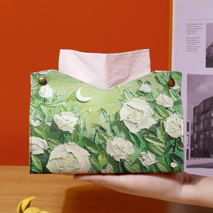 纸巾盒客厅高档轻奢高级感ins风抽纸盒网红家用卫生间纸抽盒创意