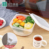 日本进口微波炉专用碗泡面烹饪碗家用饭菜加热大容量学生饭盒带盖