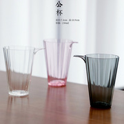 公道杯分茶器透明加厚玻璃茶海配件功夫茶具创意日式简约粉色公杯