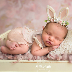 宝宝兔耳朵头饰可爱感儿童摄影