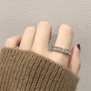 钛钢戒指女ins潮不掉色材质网红时尚，个性欧美冷淡风轻奢食指戒指
