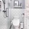 面包砖300X600北欧风黑白格子墙砖厨房卫生间浴室阳台瓷片小白砖