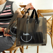 服装店手提袋塑料半透明装衣服袋子定制logo购物袋塑料袋订做