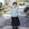童装中式立领复古民国风学生装日常可穿女童宝宝，倒大袖盘扣短上衣