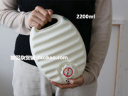 旅侣杂货 日式简约白色热水袋汤婆子注水热水壶暖手包暖脚PVC大号