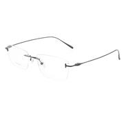 纯钛眼镜框男无框近视眼镜男士商务个性眼镜架可配近视眼镜框架