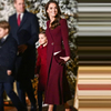 凯特王妃明星同款2023年秋冬季高级感枣红色风衣中长款外套女