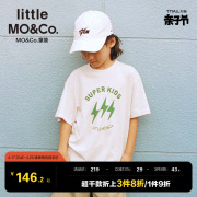 纯棉-little moco童装春夏装男童短袖T恤女童简约儿童上衣半袖