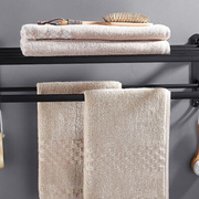 免打孔黑色毛巾架卫生间折叠浴巾架置物架北欧浴室毛巾杆卫浴挂件