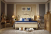 欧式法式家具新古典卧室ZB01床头柜双人大床真皮香槟金色7999