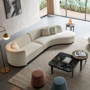 弧形布艺沙发轻奢北欧小户型客厅简约现代异形转角设计师创意组合