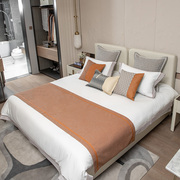 现代简约样板间四件套软装搭配床品轻奢风床上用品，星级酒店多套件