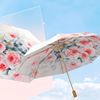 女夏季双面双层向日葵防晒防紫外线太阳伞晴雨，两用三折伞