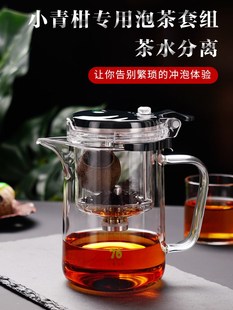 玻璃内胆泡茶壶 普洱茶泡茶具茶水分离红茶单壶台湾76茶具 泡茶器